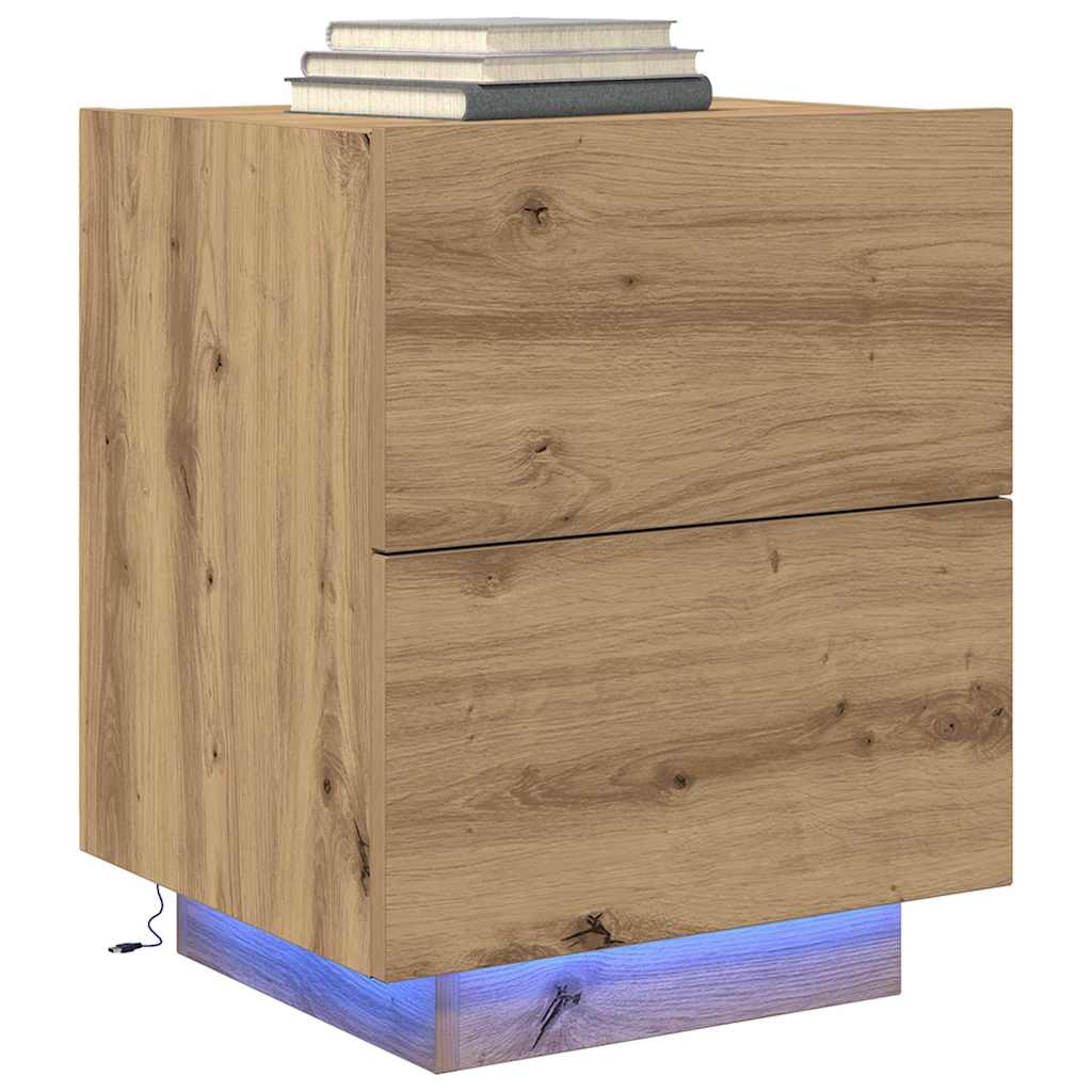 Nightstand Artisan Oak 45 x 40 x 55 cm Engineered Wood