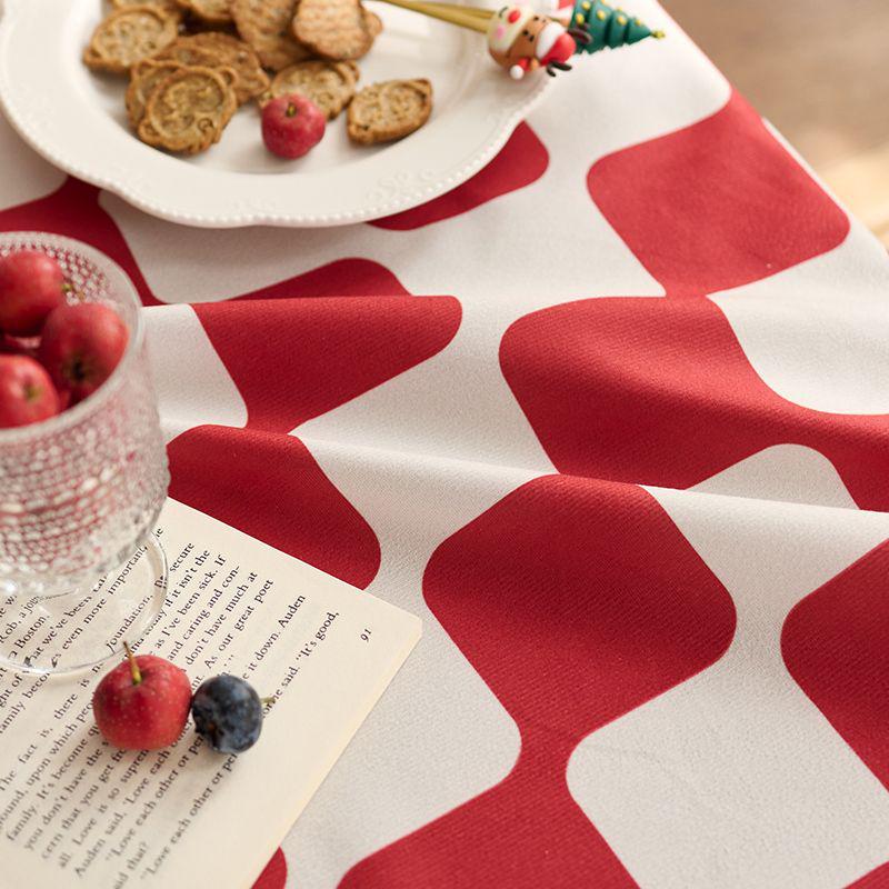 Festive Red Plaid Tablecloth for Christmas, New Year, & Weddings