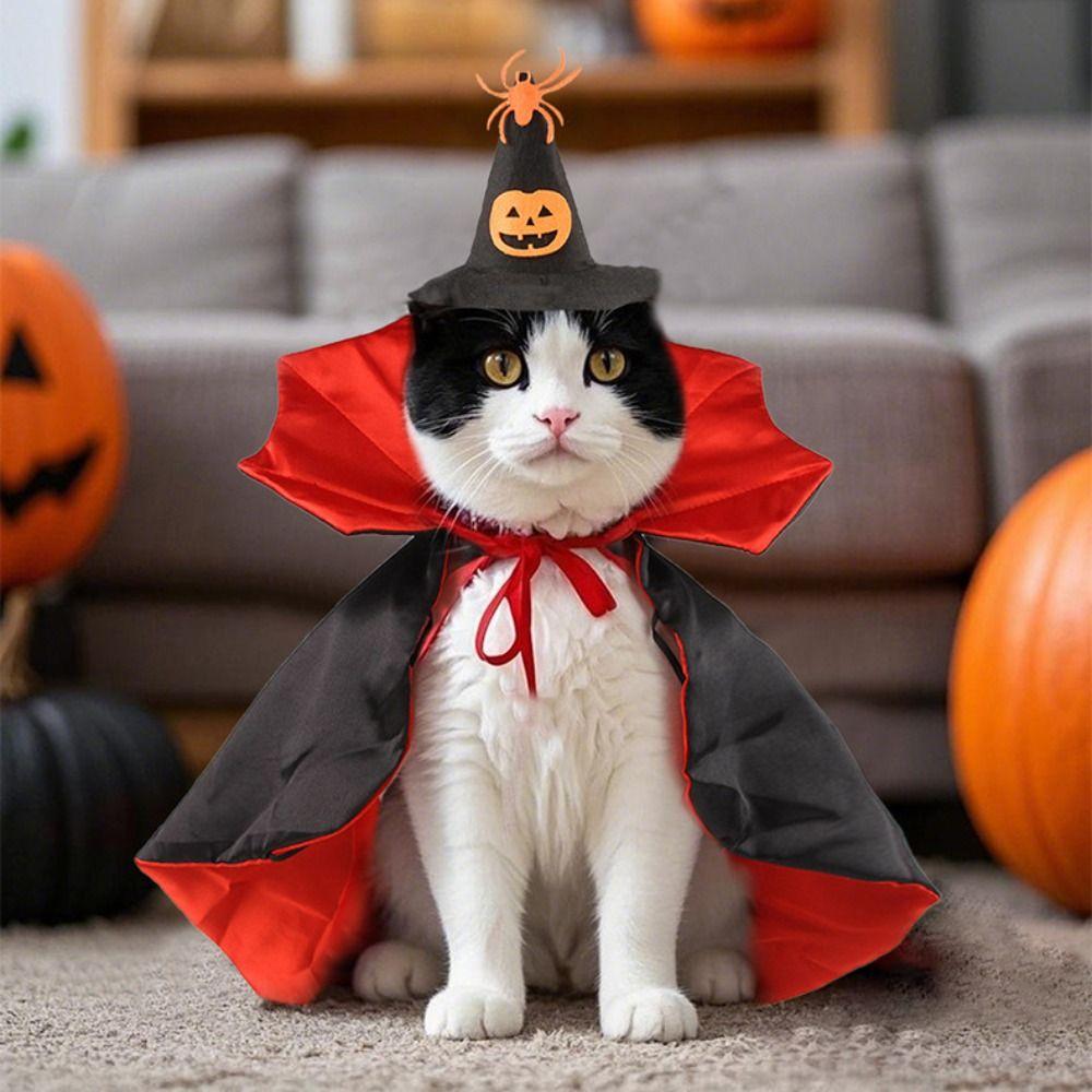 Comfortable Halloween Pet Costume Adjustable Dogs Knight Cape Cat Cosplay Cloak  All Saints' Day