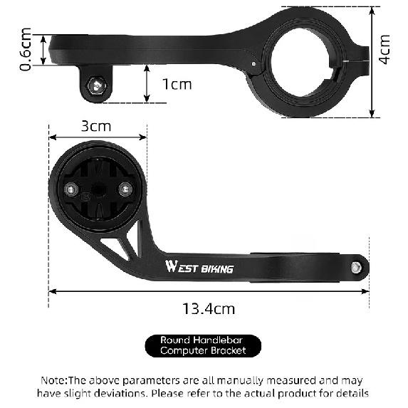 WEST BIKING Fahrradlenker Computerhalterung Nylon Halterung MTB Rennrad Lenkerverlängerung Basis für Garmin Bryton Wahoo