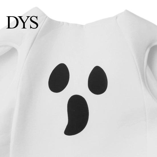 Cute White Ghost Cloak Halloween Poncho Costume for Kids Adults, Spooky Comfortable Polyester Party Outfits with Wave Edge, Outfit Fancy Dress,