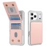 Leather Wallet Card Holder Phone Case for IPhone Air 17 16 15 Plus 16 15 Pro Max with Bracket Phone Holder Stand Hard Cover
