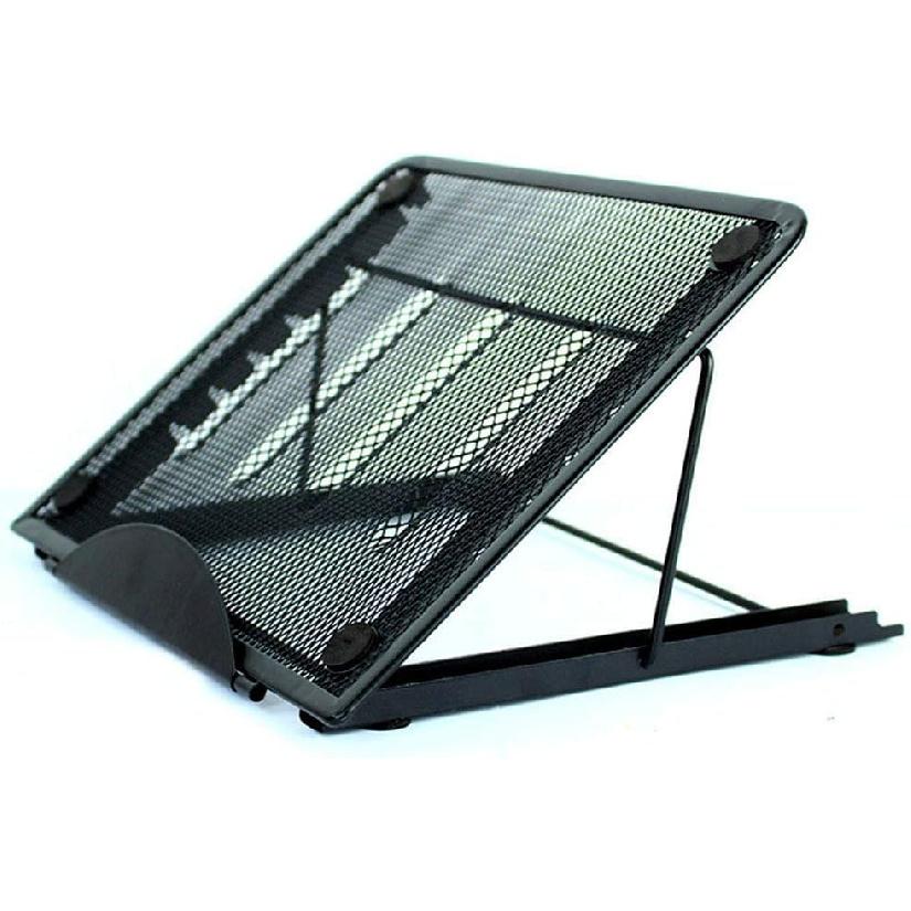 Mesh Ventilated Adjustable Laptop Stand for Laptop/Notebook/iPad/Fire 7/Fire 8/Fire 10/Samsung Tab/Tablet and More (Black)