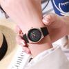 Simplicity Ladies Black Rose Gold Case Round Calendar Quartz Watch Fashion Silicone Strap Women's Clock Wristwatch