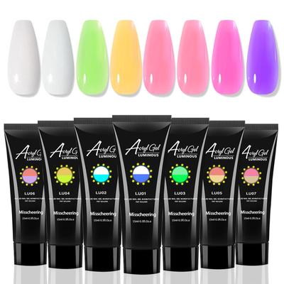 Nail Art Luminous Extension Liquid 15Ml Painless Paper Free Crystal Phototherapy Glue Nail Extension Glue