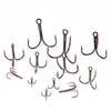 100/50pcs/Box Super Sharp Three Anchor Hook Sea Fishing Treble Barb Carbon Steel Triple Hooks for Jig Carp Fishing Lure Tackle