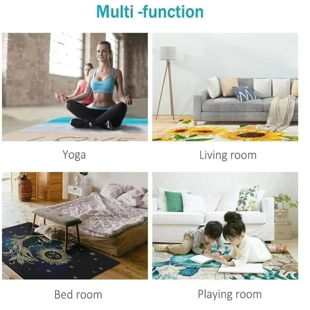 Retro Vinyl Record Rug Machine Washable Music Lover Gift Audio-Visual Room Bedroom Hallway Living Room Porch Floor Mat