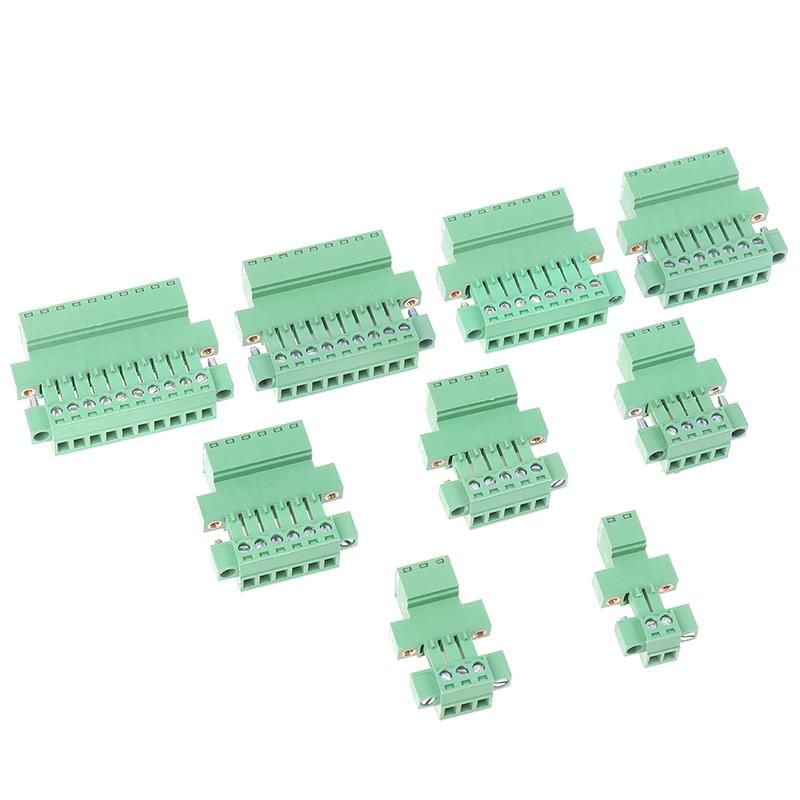 1Set 15Edgwc Pitch 3,81 Mm 2P/3P/4P/5P/6P/8P/9P/10P Steckbarer Terminal Block Anschluss Jm15Edgkm 3,81 Mm Pitch