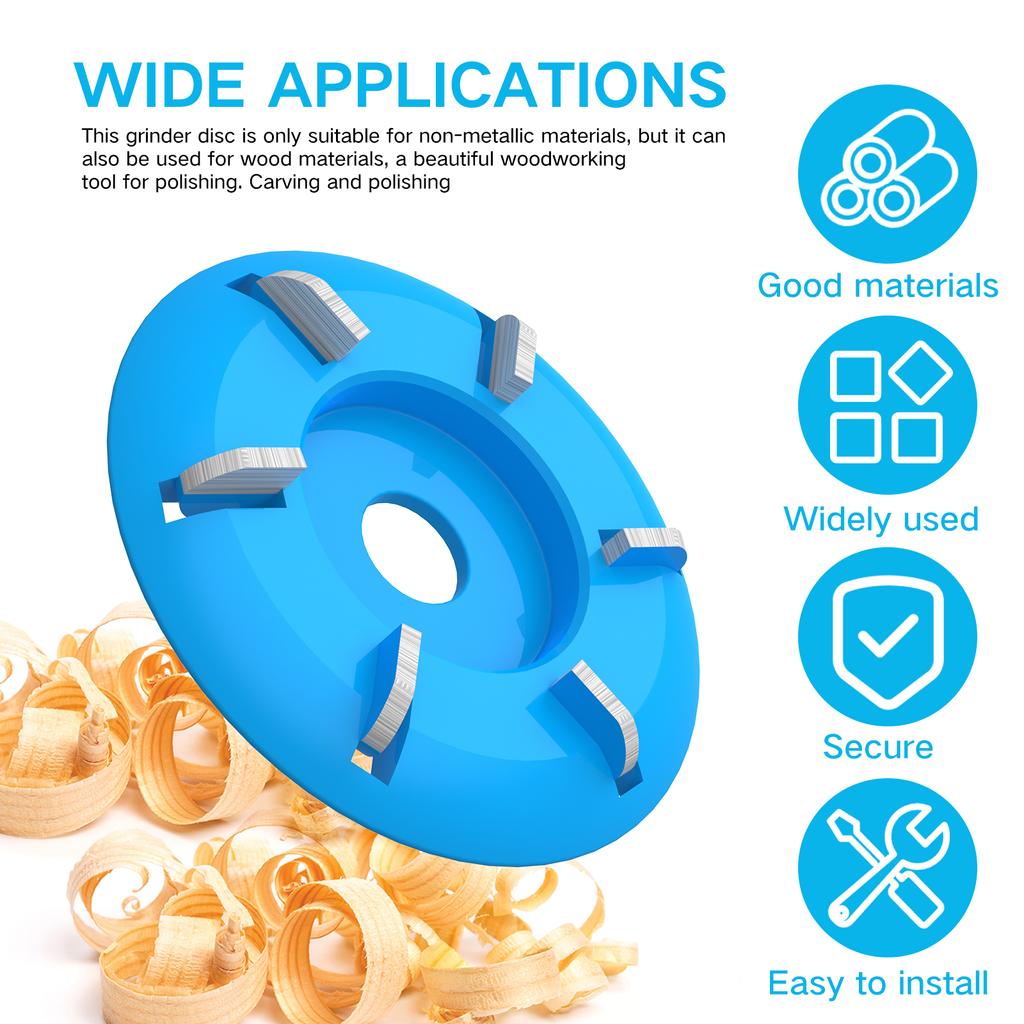 6 Tanden Hout Turbo Snijschijf Hout Slijpschijf 5/8" 7/8" 22mm Arbor Bus Turbo Theeblad voor Houtsnijden Vormgeven