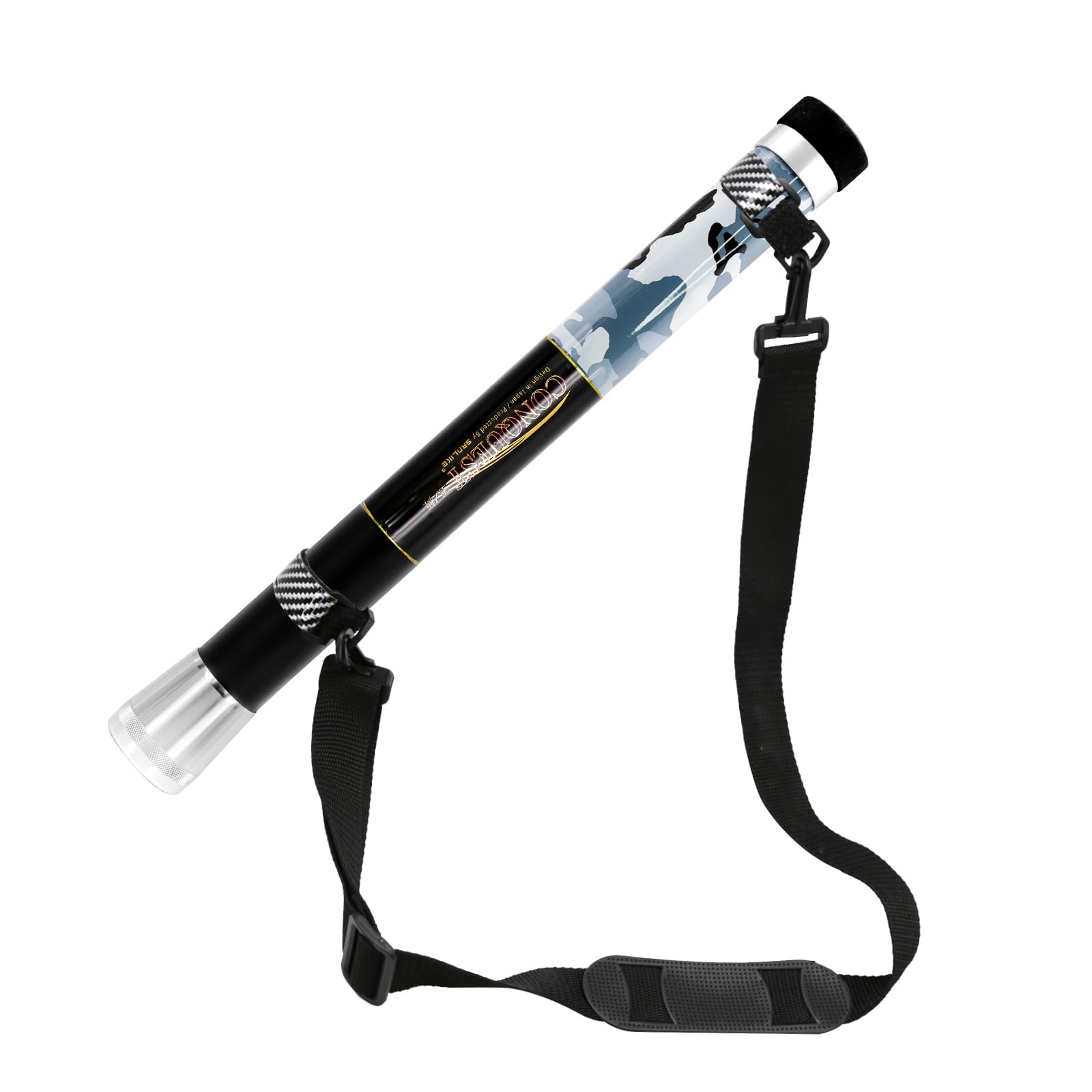 

KOMCLUB Посадочный Маленький Удлинитель Посадочный Шест для Рыбалки Выдвижной Компактный и с Ремнем для Легкого Подходит для Использования в Пресной и Соленой Воде Шест, чёрный