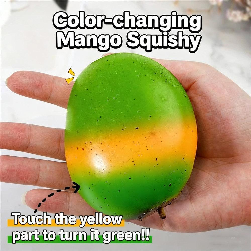 Mango Strawberry Squishy: Maltose Texture Slow Rebound Stress Ball, Aesthetic Taba Fruit Toy, Sensory Office Relief Fidget