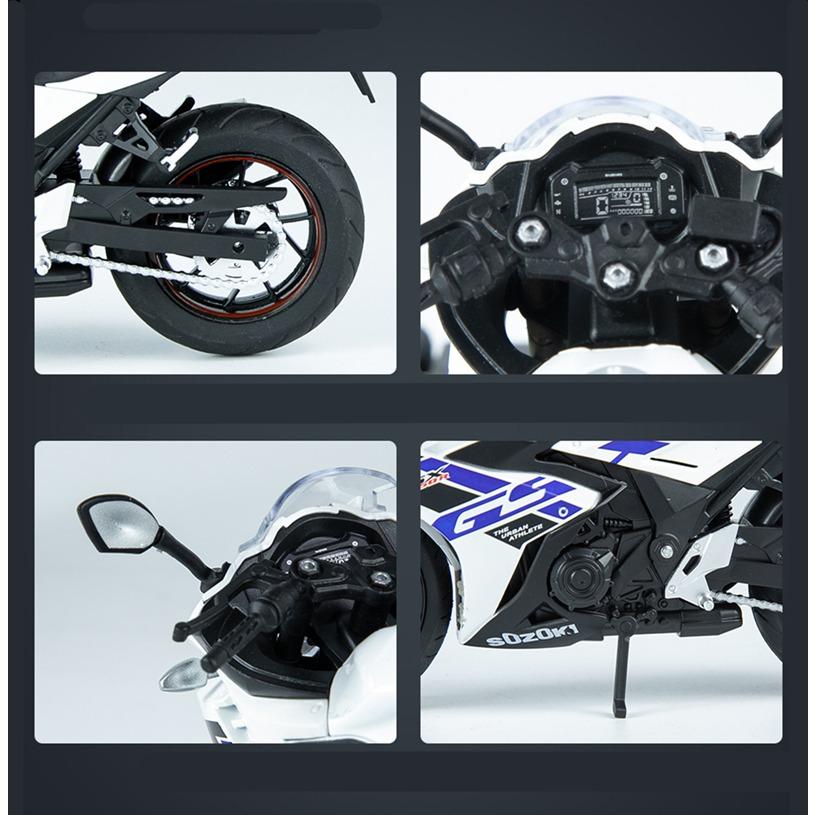 1/12 קנה מידה סוזוקי GSX250R סוג מנוע סימולציה צעצוע יצוק למות אופנוע כביש אוסף מכוניות
