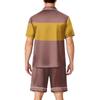 Men's Short Sleeve Pajama Set Button Down Shirt with Notched Collar and Matching Shorts Soft Lightweight Lounge Sleepwear S-XXXXL