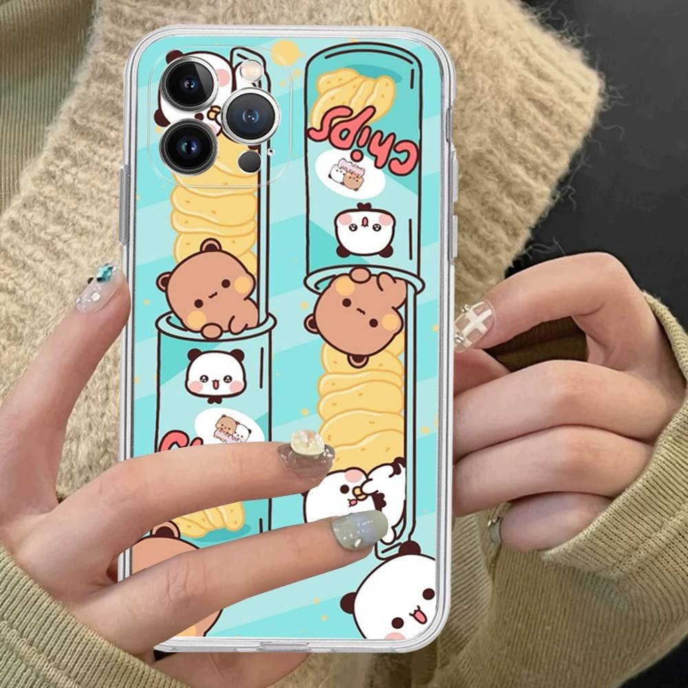 Character Bubu And Dudu Transparent Phone Case For IPhone 16 15 14 13 12 11 Pro Max Plus Soft Cover