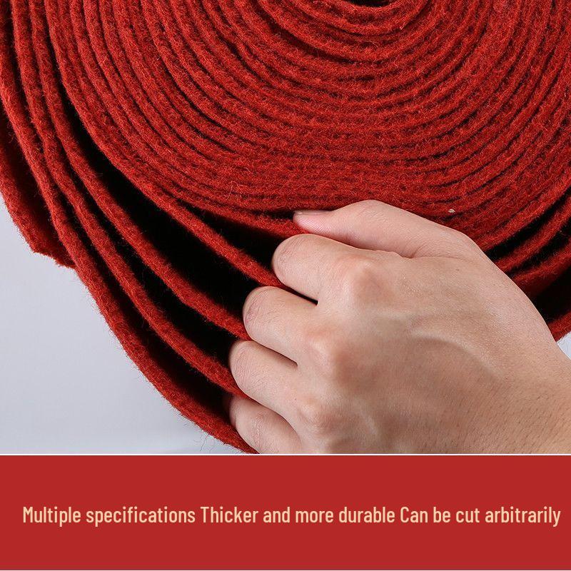 Red Velour Flocking Wedding Celebration Carpet