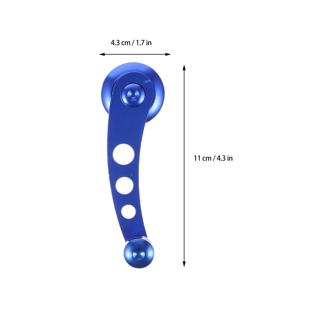 1Set Aluminum Car Window Crank Handle Set Universal Manual Winders for Left Right Doors Interior Upgrade with Mounting Clip