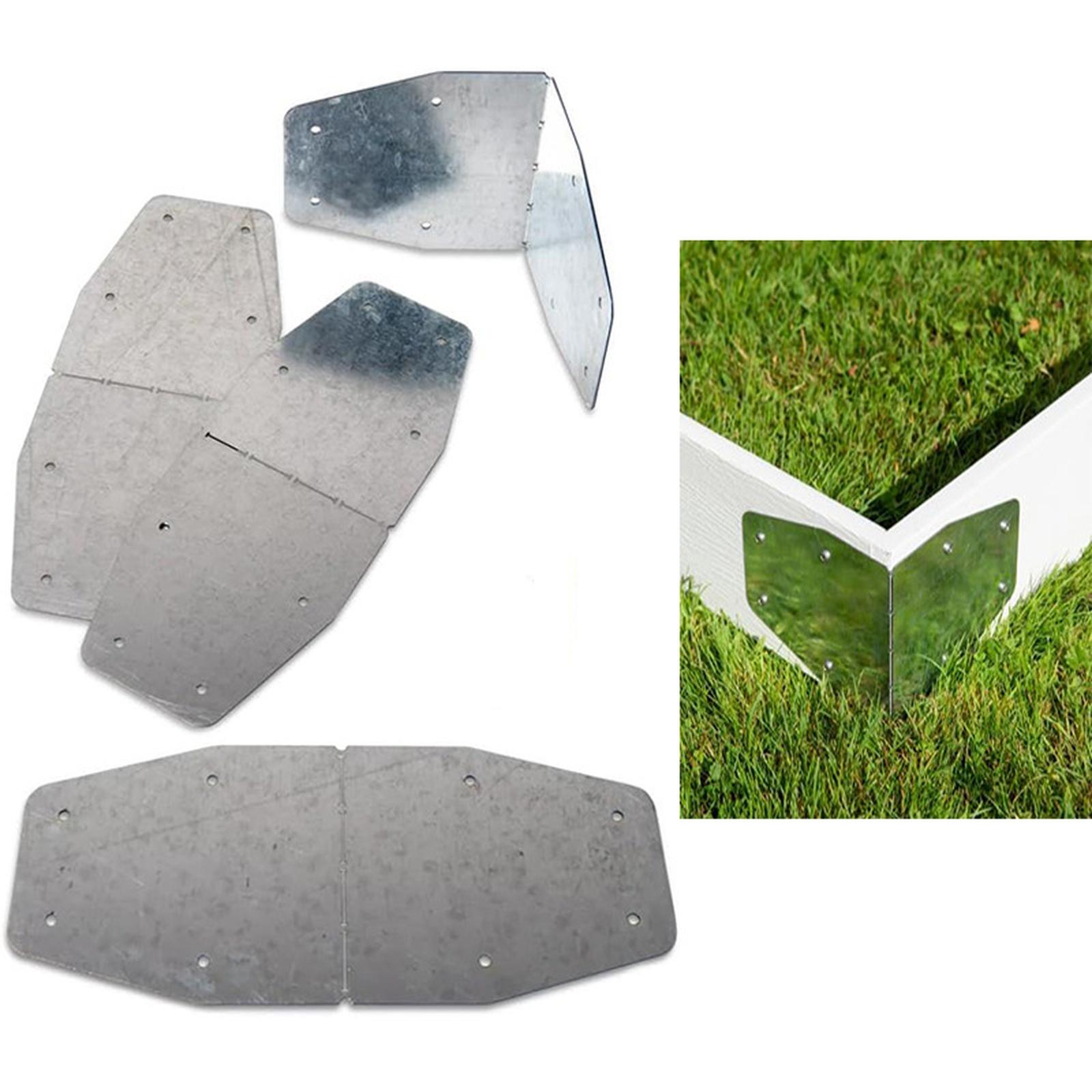 

Adjustable Raised Bed Corners , Set of 4 DIY Garden Bed Corners Bend to Any Angle Use with Any Lumber Steel one size срібний