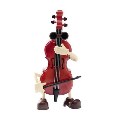 New Dynamic Guitar Music Box Kawaii Creative Swing Guitar Sculptures Cartoon Home Ornament Violin Music Box