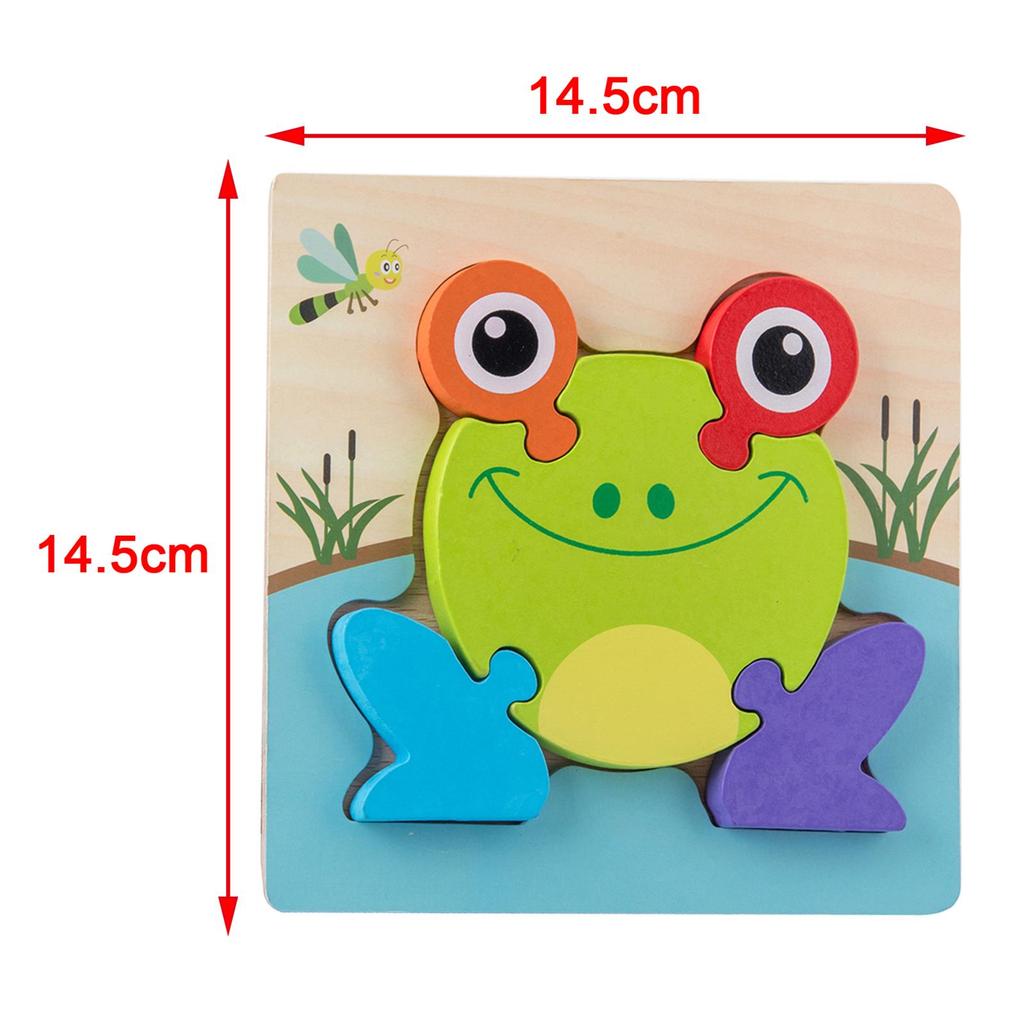 Toddler Baby Wooden Jigsaw Puzzles for Toddlers Kids Early Education Toys, Shape Color Recognition