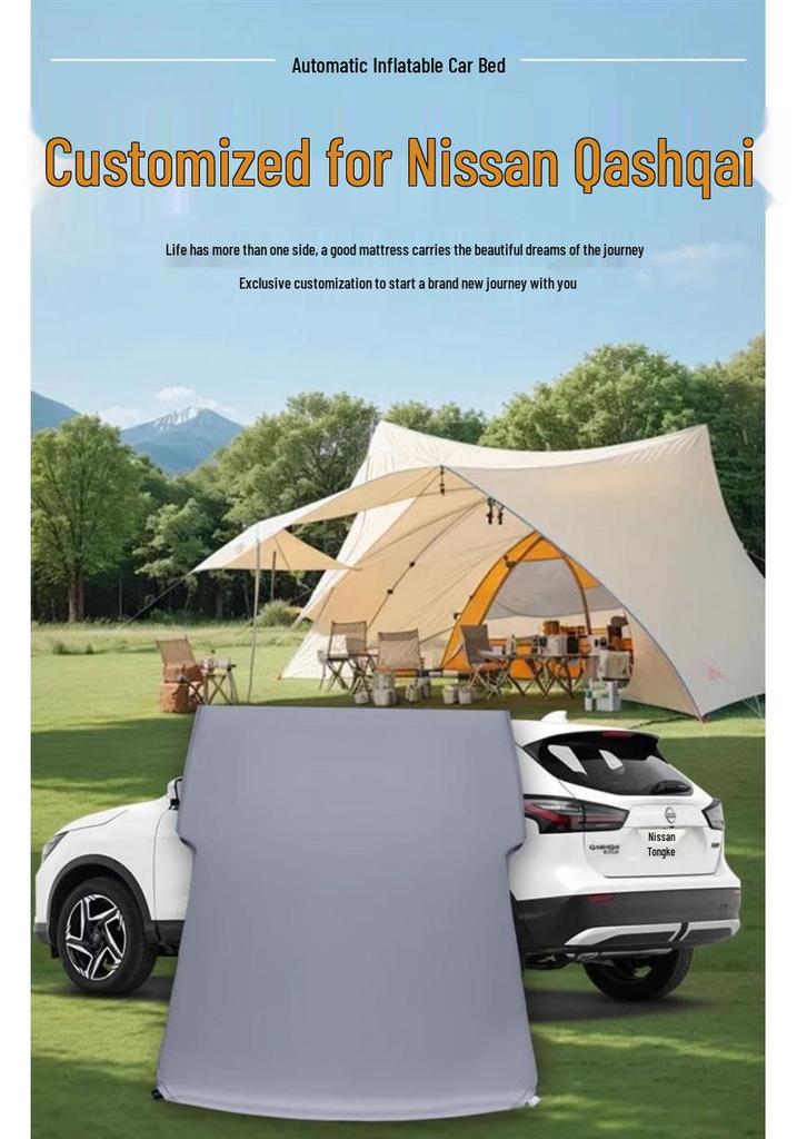 Aufblasbare Kofferraummatratze für Nissan Qashqai SUV Rücksitz
