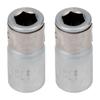 2pc Socket Adapter 1/4inch Square Drive To 1/4Hex Adaptor Socket Screwdriver Bits Converter Sleeve Head Adapter 25mm Repair Tool