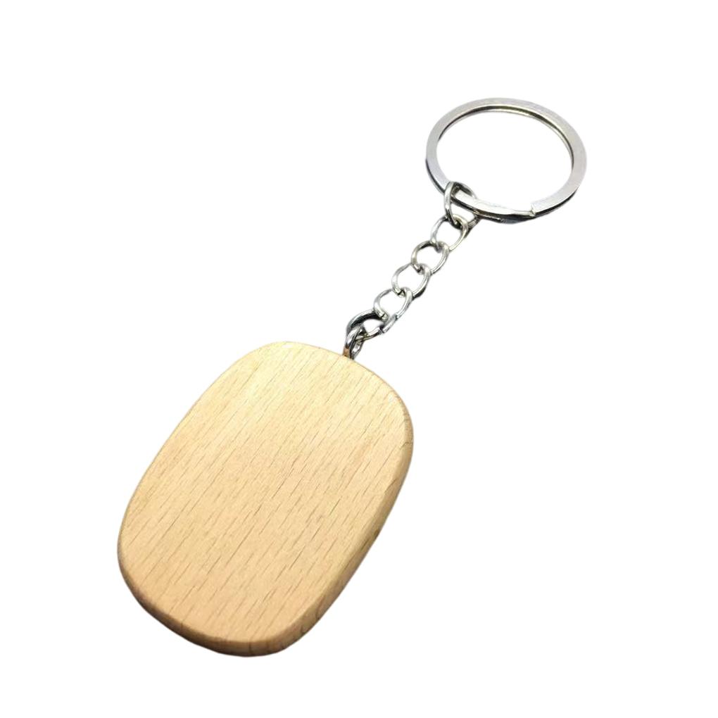 Schlüsselanhänger aus Holz Taschenanhänger Glatte Oberfläche Haken Organizer Schlichter Stil Verzierung Handwerkskunst Mehrere Formen Clip Ornament