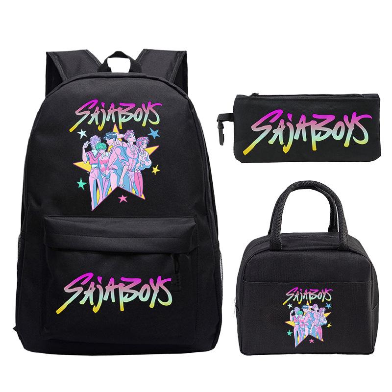 Kpop peripheral printed backpack large capacity primary and secondary school student leisure schoolbag pencil bag meal bag set No specifications