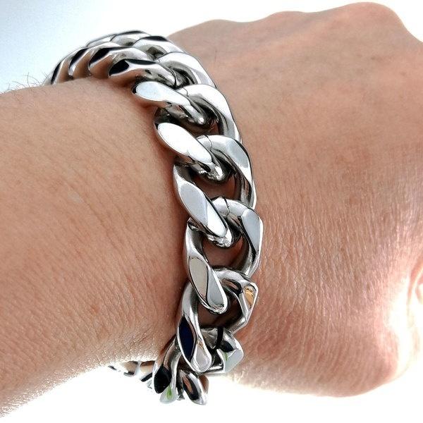 Masoneria Masoński łańcuch masoński Bransoletka ze stali nierdzewnej Kolor srebrny dla mężczyzn i kobiet