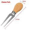4 Pcs Cheese Knife Set Stainless Steel Wooden Handle Cheese Knife Fork Butter Knife Four Piece Set Kitchen Cheese Cooking Tools
