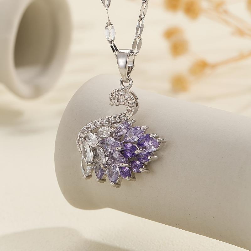 New Pendant Color Gradient Necklace Chain Four Seasons Forest Collarbone Chain