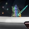 Funny Stickers On Car Rear Windshield and Wipers, Vinyl Cartoon Film Cat Dog Moving Hand Tail Decals Auto Rear Window Decoration