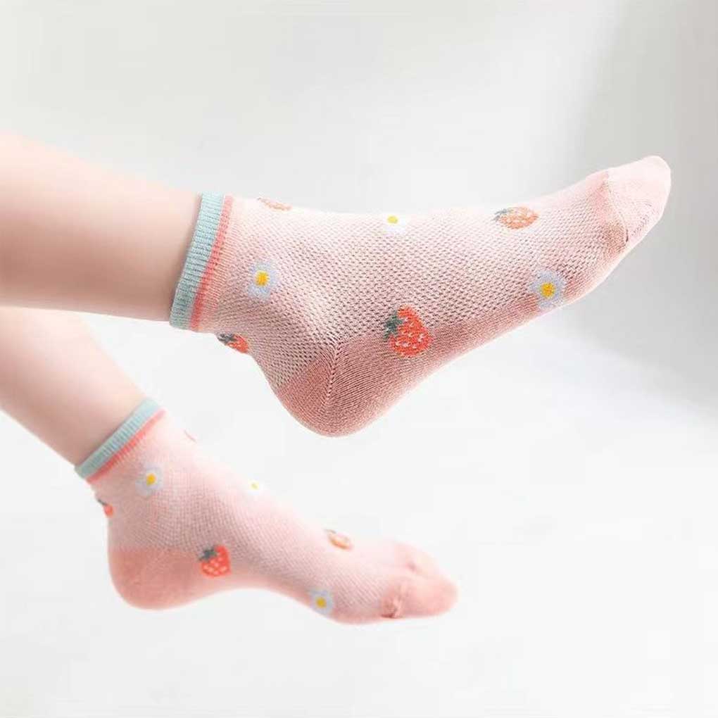 10 Pairs Kids Socks Boys Unisex Children Ankles Hosiery Casual Breathable Comfortable Footwear Accessory Summer School