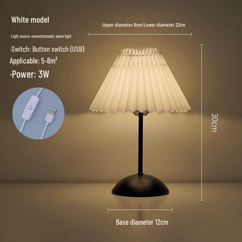 Nordisches Retro-Falten-Nachtlicht mit Fernbedienung für Schlafzimmer & Kinderzimmer