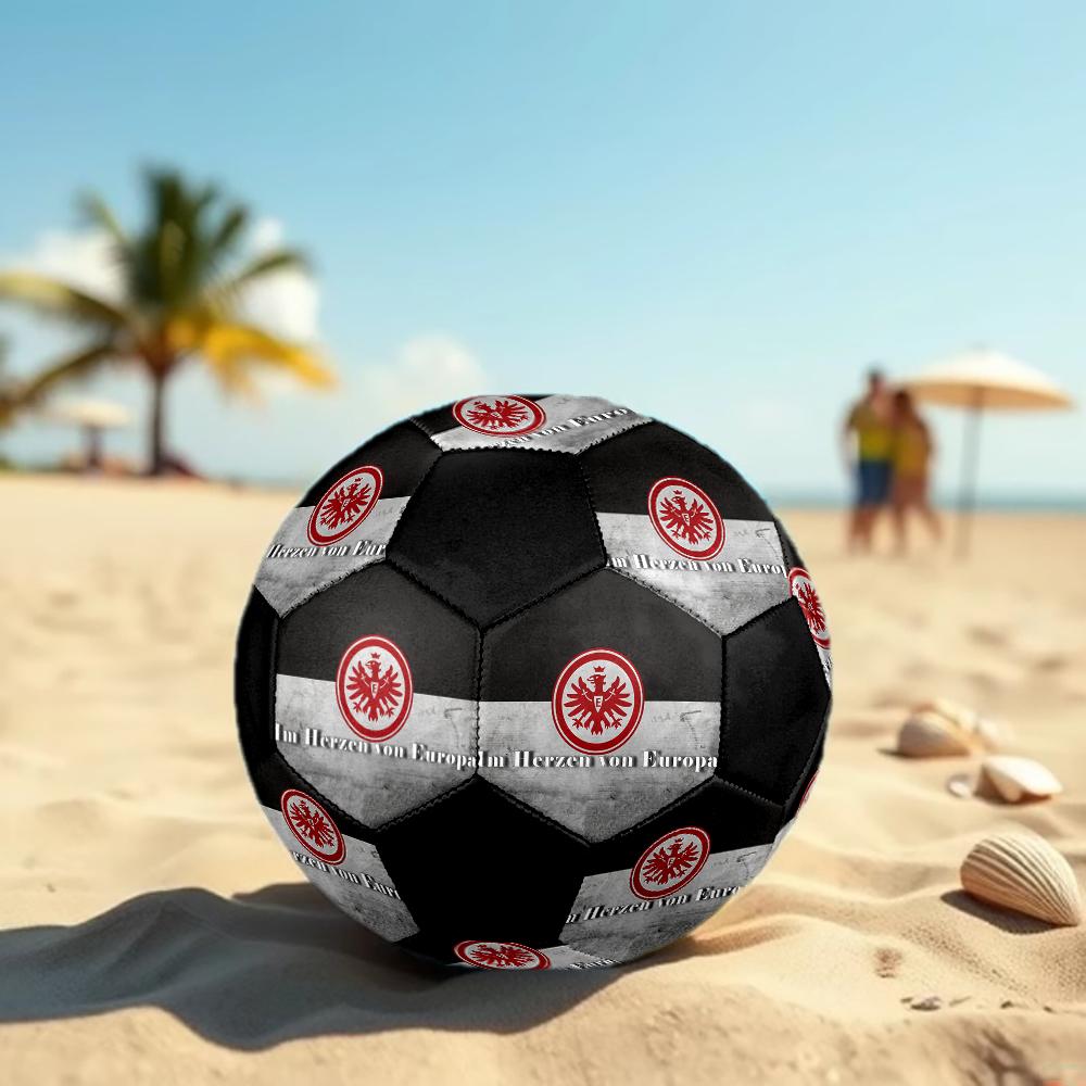 TAGLIA 5 Pallone da Calcio Eintracht Frankfurt Colorato Per Tutte le Età Cucito a Macchina PVC Pronto per la Competizione Resistente Alta Rimbalzabilità