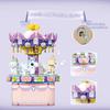 Carousel Ferris Wheel Building Blocks Toys Music Box Model Mini Blocks Toy For Girls Birthday Christmas Gift