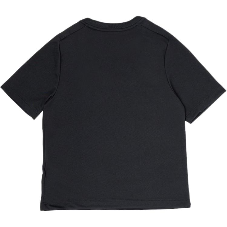 Nike Logo Pattern Training Short Sleeve Printed Shoulder T-Shirt Kids Tops Black DX5386-010