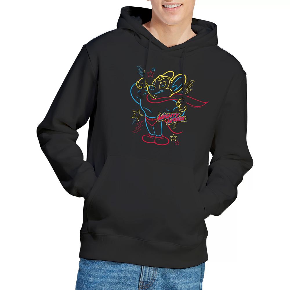 Mighty Mouse Mens Hero Neon Hoodie