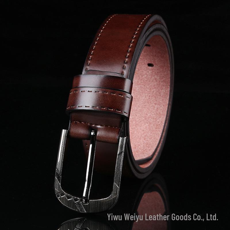 Men's Trendy All-Match PU Belt with Alloy Pin Buckle for Jeans