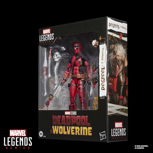 Hasbro Marvel Legends Series Dogpool (and Deadpool), Marvel Studios Deadpool & Wolverine Collectible 15cm Action Figure G2126, Authentic
