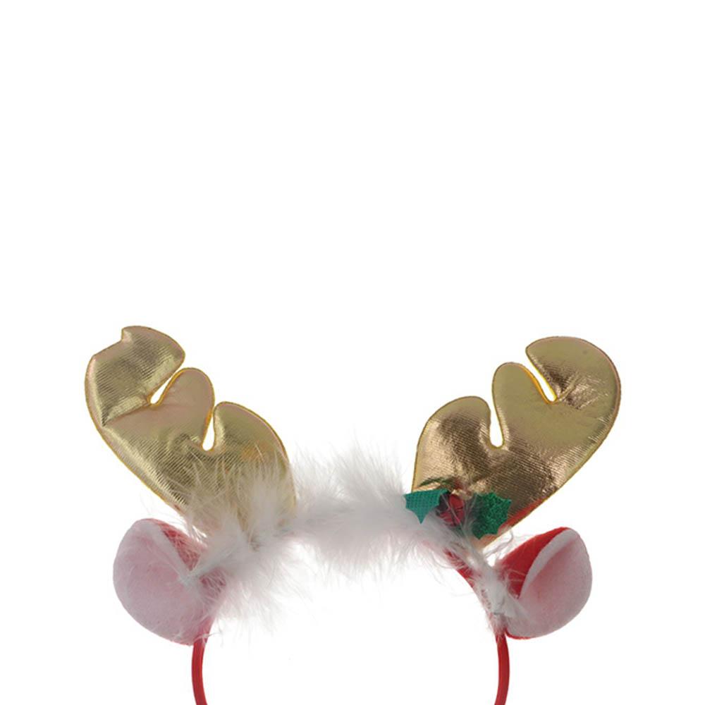 Dress Up Elk Bells Christmas Hair Band Antlers Headband Female Plush Hair Hoop Christmas Decoration