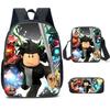 Student Schoolbag, Primary And Secondary School Student Backpack, Large Capacity, Cartoon Backpack, Satchel, Pencil Case, Three-Piece Set.
