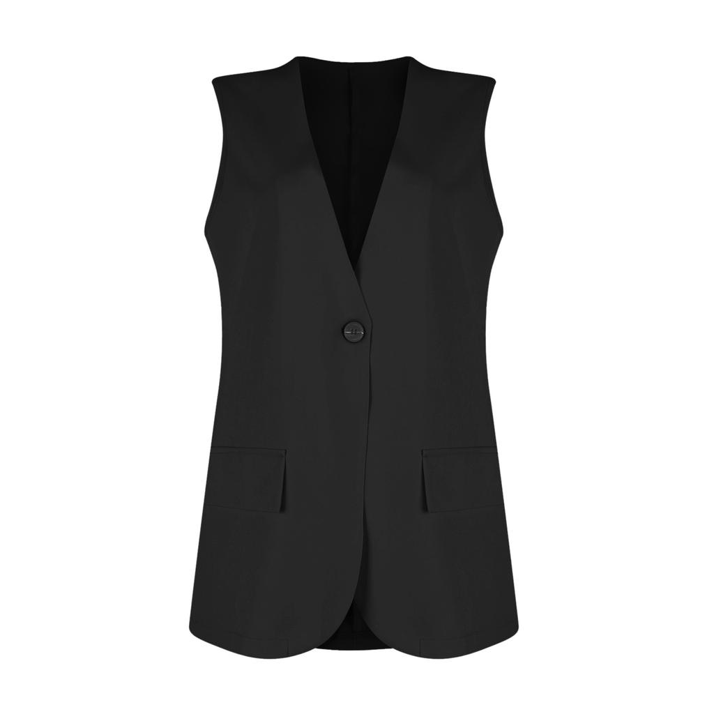 Women's Fashion Plus Size Vest Women's Women's Vest Jacket Slim and Elegant Solid Color Vest