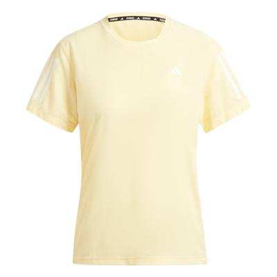 Own The Run Tee Logo Print Round Neck Short Sleeve T-Shirt Women Tops Yellow IV5489