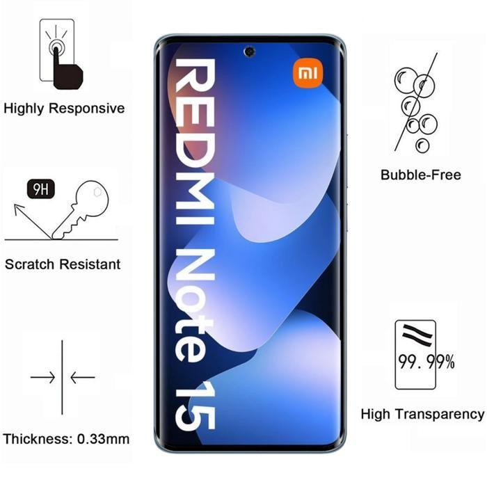 Coque pour Xiaomi Redmi Note 15 4G/5G et 2 Verres Trempé Film Protection Ecran Phonillico®