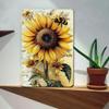 Vintage Sunflower Bee Metal Wall Art Rustic Farmhouse Decor Tin Sign