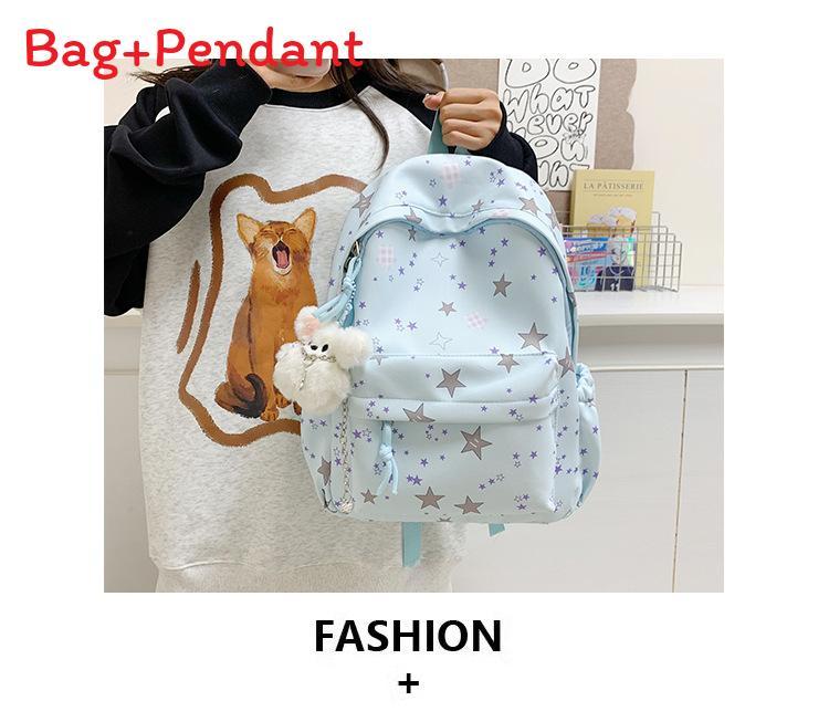 Forest Style Starry Backpack For School Students With Breathable Oxford Fabric