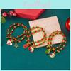 Penguin Santa Claus Bracelets With Bead Design For Women Holiday Gift