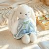 Stuffed Animal Skirt Rabbit Doll Cute Rabbit Long Ear Kapok Rabbit Plush Toys Floral Skirt Kawaii Bunny Stuffed Doll Home Decor