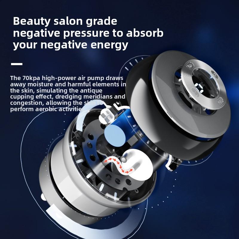 Intelligent Vacuum Electric Cupping Device Dredging Meridian Massager Heating Negative Pressure Suction Scraping Device Wireless Scraping Instrument