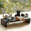 5-Pack Cute Healing Cat Monitor Decoration - Kawaii Screen Edge Sitter Figurines for Office Desk, Anti-Loneliness Companion